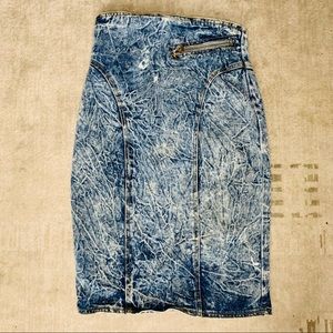 Chemin de Fer Real Vintage Acid Wash Skirt